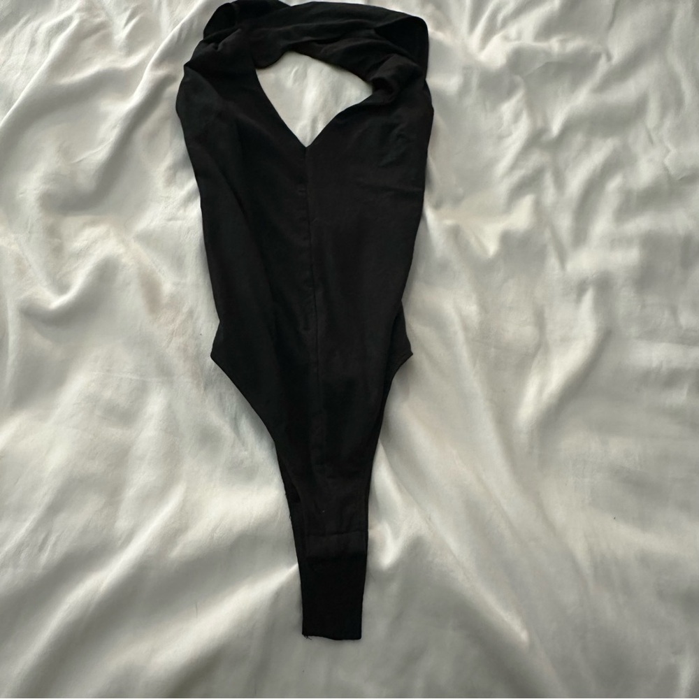Black Open Back Bodysuit